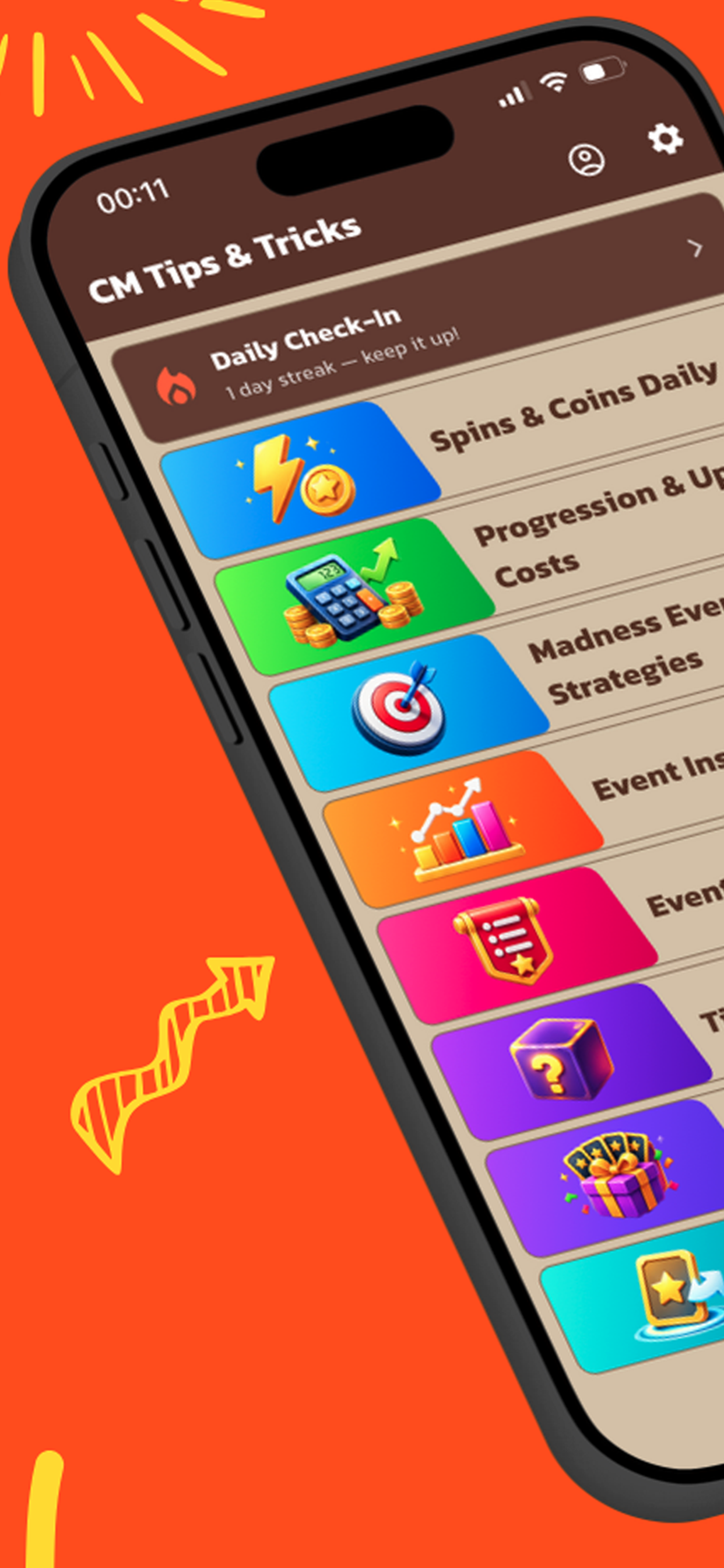 Master Spin app preview on a phone